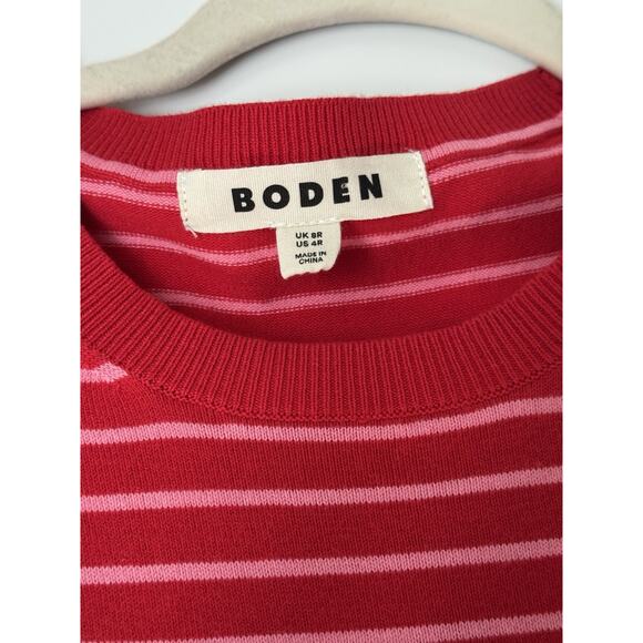 Boden Maria Knit Striped Long Sleeve Dress - Picture 2 of 7